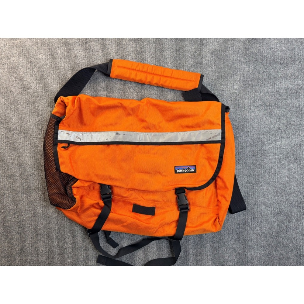 Patagonia Critical Mass Messenger Bag Orange Large Laptop Commuter Bike 48275